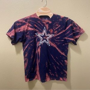 Men’s Large NFL Dallas Cowboys Upcycled Bleached Tie Dye Shirt